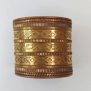 Copper and brass cuff